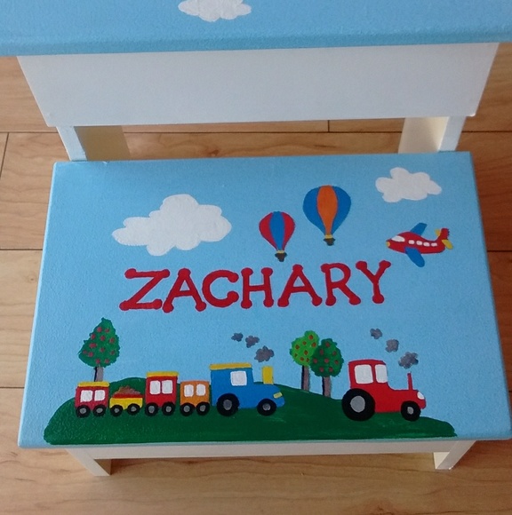 Handpainted Step Stools - Picture 3 of 4